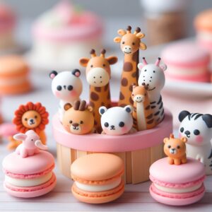 流行るかも!? AI創作ワンハンドフード『マカロン動物園』